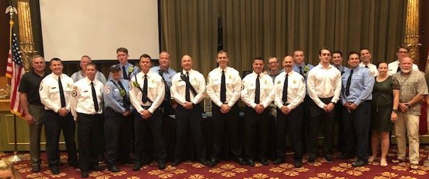 Group picture at Fire Department Award Ceremony at Safety Harbor Spa