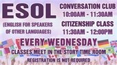ESOL (English for Speakers of Other Languages) Conversation Club and Citizenship Classes