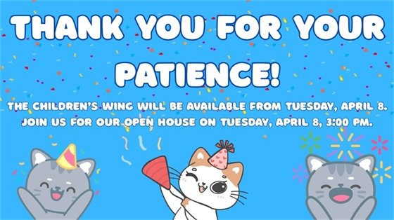 Children' Wing opening