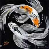 A pair of koi fish