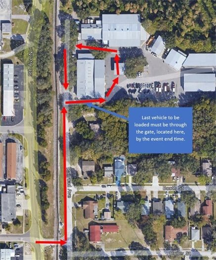 Map for Sandbag Distribution
